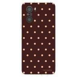 Átlátszó szilikon tok az alábbi mobiltelefonokra Xiaomi Poco F3 - Peach Dots & Chocolate