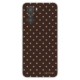 Átlátszó szilikon tok az alábbi mobiltelefonokra Xiaomi Poco F3 - Vanilla Dots & Chocolate