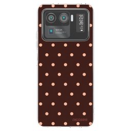 Átlátszó szilikon tok az alábbi mobiltelefonokra Xiaomi Mi 11 Ultra - Peach Dots & Chocolate