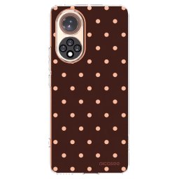 Átlátszó szilikon tok az alábbi mobiltelefonokra Huawei Nova 9 - Peach Dots & Chocolate
