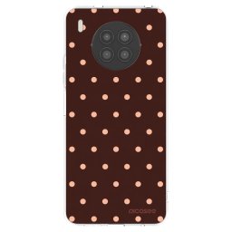 Átlátszó szilikon tok az alábbi mobiltelefonokra Huawei Nova 8i - Peach Dots & Chocolate
