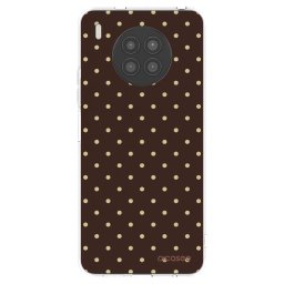 Átlátszó szilikon tok az alábbi mobiltelefonokra Huawei Nova 8i - Vanilla Dots & Chocolate