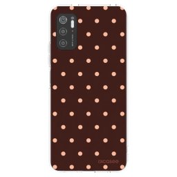 Átlátszó szilikon tok az alábbi mobiltelefonokra Xiaomi Poco M3 Pro 5G - Peach Dots & Chocolate
