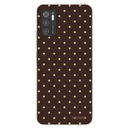 Átlátszó szilikon tok az alábbi mobiltelefonokra Xiaomi Poco M3 Pro 5G - Vanilla Dots & Chocolate