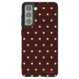 Fekete szilikon tok az alábbi mobiltelefonokra Samsung Galaxy S21 FE 5G - Peach Dots & Chocolate