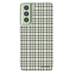 Átlátszó szilikon tok az alábbi mobiltelefonokra Samsung Galaxy S21 FE 5G - Sage Tartan