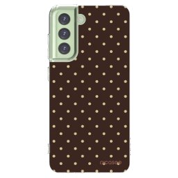 Átlátszó szilikon tok az alábbi mobiltelefonokra Samsung Galaxy S21 FE 5G - Vanilla Dots & Chocolate