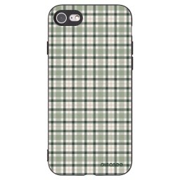 Fekete szilikon tok az alábbi mobiltelefonokra Apple iPhone SE 2022 - Sage Tartan