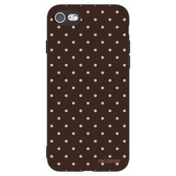 Fekete szilikon tok az alábbi mobiltelefonokra Apple iPhone SE 2022 - Vanilla Dots & Chocolate
