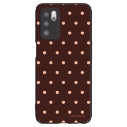 Fekete szilikon tok az alábbi mobiltelefonokra OPPO A16 - Peach Dots & Chocolate