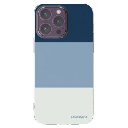 Átlátszó szilikon tok az alábbi mobiltelefonokra Apple iPhone 14 Pro Max - Coastal Blue