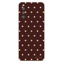 Átlátszó szilikon tok az alábbi mobiltelefonokra Sony Xperia 10 IV 5G - Peach Dots & Chocolate