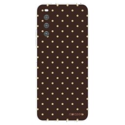 Átlátszó szilikon tok az alábbi mobiltelefonokra Sony Xperia 10 IV 5G - Vanilla Dots & Chocolate