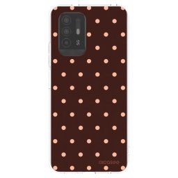 Átlátszó szilikon tok az alábbi mobiltelefonokra OPPO A94 5G - Peach Dots & Chocolate