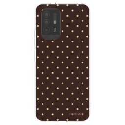 Átlátszó szilikon tok az alábbi mobiltelefonokra OPPO A94 5G - Vanilla Dots & Chocolate