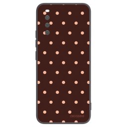 Fekete szilikon tok az alábbi mobiltelefonokra Sony Xperia 10 III - Peach Dots & Chocolate