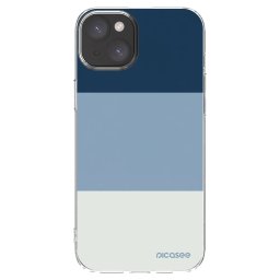 Átlátszó szilikon tok az alábbi mobiltelefonokra Apple iPhone 15 Plus - Coastal Blue