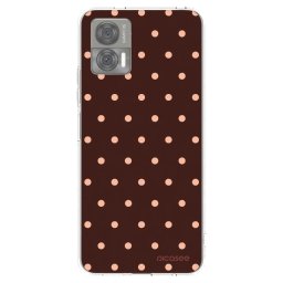 Átlátszó szilikon tok az alábbi mobiltelefonokra Motorola Edge 30 Neo - Peach Dots & Chocolate