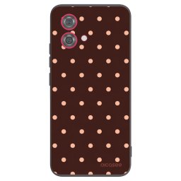 Fekete szilikon tok az alábbi mobiltelefonokra Motorola Moto G84 5G - Peach Dots & Chocolate