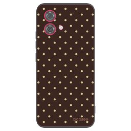 Fekete szilikon tok az alábbi mobiltelefonokra Motorola Moto G84 5G - Vanilla Dots & Chocolate