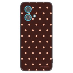 Fekete szilikon tok az alábbi mobiltelefonokra Motorola Edge 40 Neo - Peach Dots & Chocolate