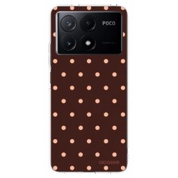 Átlátszó szilikon tok az alábbi mobiltelefonokra Xiaomi Poco X6 Pro - Peach Dots & Chocolate