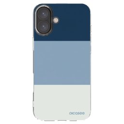 Átlátszó szilikon tok az alábbi mobiltelefonokra Apple iPhone 16 Plus - Coastal Blue