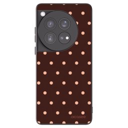 Fekete szilikon tok az alábbi mobiltelefonokra OnePlus 12 5G - Peach Dots & Chocolate