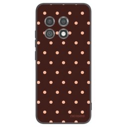 Fekete szilikon tok az alábbi mobiltelefonokra OnePlus 11 5G - Peach Dots & Chocolate