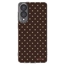 Átlátszó szilikon tok az alábbi mobiltelefonokra Samsung Galaxy S25 Edge 5G - Vanilla Dots & Chocolate