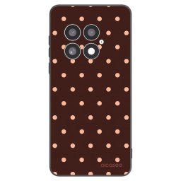 Fekete szilikon tok az alábbi mobiltelefonokra OnePlus 13 5G - Peach Dots & Chocolate