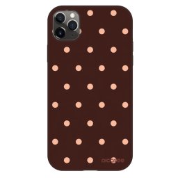 Fashion Case Apple iPhone 11 Pro Max - Peach Dots & Chocolate