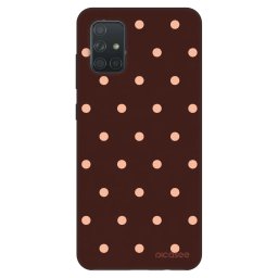 Fashion Case Samsung Galaxy A71 A715F - Peach Dots & Chocolate