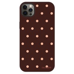 Fashion Case MagSafe Apple iPhone 12 Pro Max - Peach Dots & Chocolate