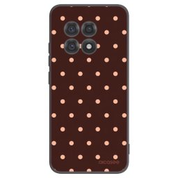 Fekete szilikon tok az alábbi mobiltelefonokra OnePlus 13R 5G - Peach Dots & Chocolate