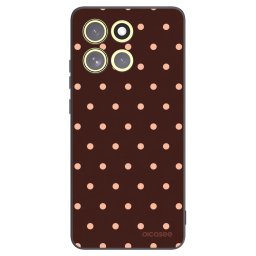 Fekete szilikon tok az alábbi mobiltelefonokra Motorola Moto G86 Power 5G - Peach Dots & Chocolate