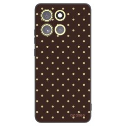 Fekete szilikon tok az alábbi mobiltelefonokra Motorola Moto G86 Power 5G - Vanilla Dots & Chocolate