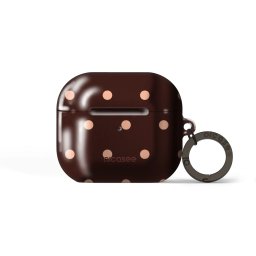 Obal pro Apple AirPods 3 - Peach Dots & Chocolate