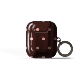 Obal pro Apple AirPods 1 - Peach Dots & Chocolate