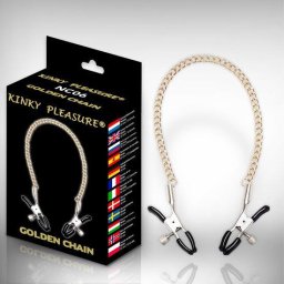 Kinky Pleasure mellbimbó szorító állítható arany színű rozsdamentes acél