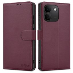 Tech-Protect Wallet Xiaomi Redmi Note 17 Pro Max flip / kinyitható tok, bordó