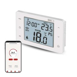 EMOS GoSmart P56201 programozható vezetékes WiFi szobatermosztát kazánhoz és elektromos fűtéshez
