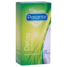 Pasante - késleltető hatású óvszer a hosszabb együttlétért (12 db)