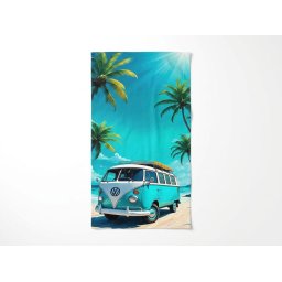 Gyorsan száradó strandfürdőlepedő BREEZIO türkizkék 70 x 140 cm, 100% mikroszál