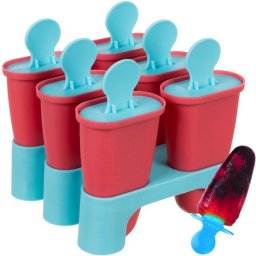 Ruhhy 24248 jégkrém készítő forma szett 6 db-os, BPA-mentes PP anyagból