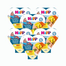 HiPP BIO Burgonya vadlazaccal és sárgarépával 12 hó+ (6x250 g) - tálcás menü