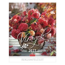 Falinaptár CSG 300x340mm álló Virágok 2027