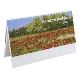 Asztali naptár képes TOPTIMER T054 álló fehér lapos Nemzeti park fehér papír táblás 2027