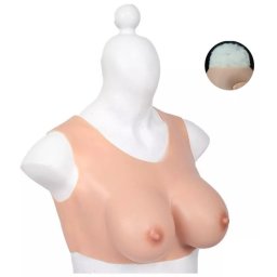 Melltartó hamis pamut mellekkel D kosár 34 cm széles 28 cm magas