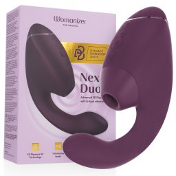 Womanizer Duo Next Vibrátor Kettős stimuláció 14 fokozat IPX7 vízálló lila